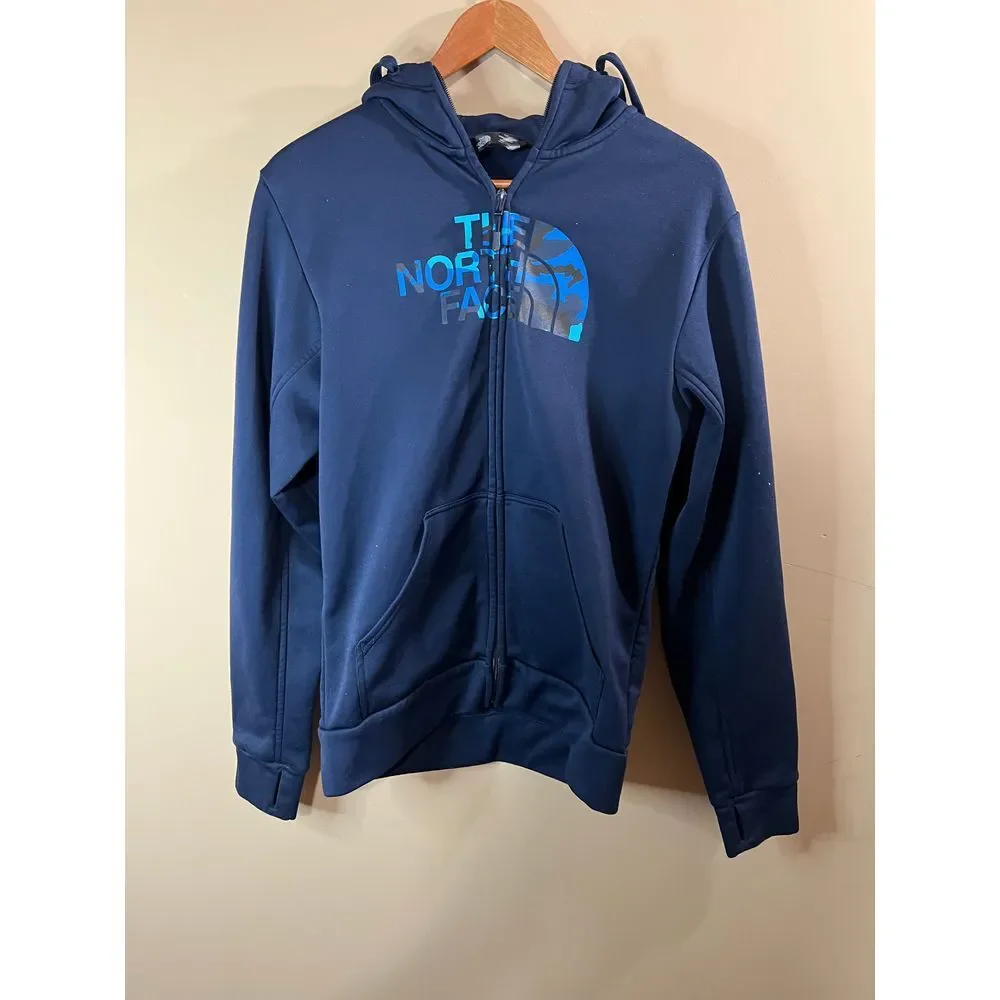 The North Face Navy Blue Performance Full-Zip‎ Jacket with Gradient Logo